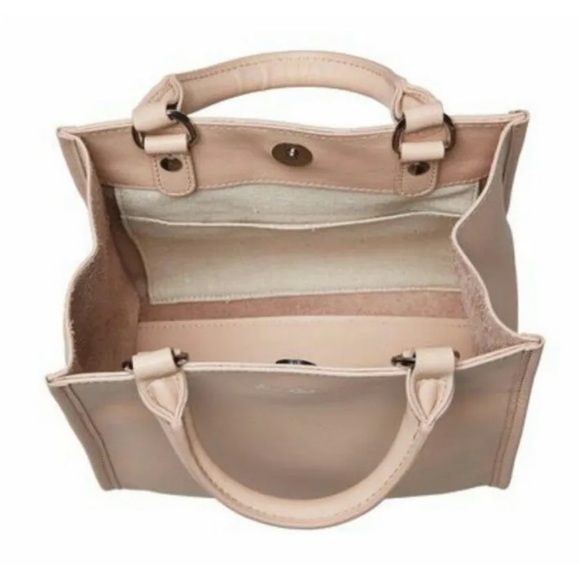 $178 Sam Edelman Small Leather Tote Pink Dual Staps or Shoulder or Cross Body - Picture 6 of 13